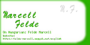 marcell felde business card